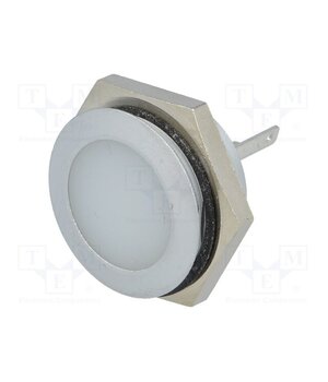 SMFL22614 Indicator: LED; flat; white; 24÷28VDC; Ø22mm; IP67; connectors vAPLmSyXN5NPROyi0nuoZjXOx2OqGkI15KFDTPWyphE