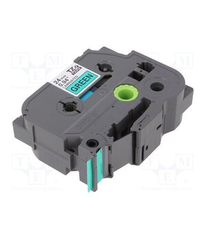 TZE-751 Tape; 24mm; 8m; green; Character colour: black; laminated,glued 6v4rtLZhExX7cUKWrDrEjbP47S1CBzk1BQA17U4tGY4