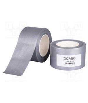 DC7550 Tape: duct; W: 75mm; L: 50m; Thk: 0.17mm; silver; max.75°C; 0.8N/mm dd6wSeofU8fz-09ZWLVna9KzDj7oBE2y04Yebpb-3Kg