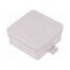 34591201 Enclosure: junction box; X: 85mm; Y: 85mm; Z: 37mm; polypropylene PP jyowPnAqcFt9JBmDtbJ83CLiuyQU0E56Bx0jqkCPd8s