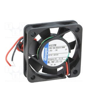412FM Fan: DC; axial; 12VDC; 40x40x10mm; 6m3/h; 17dBA; slide; 4300rpm mn7tlT8w2SnzzhR1N2kdBJABSNTfg1KWGO6RPid77dE