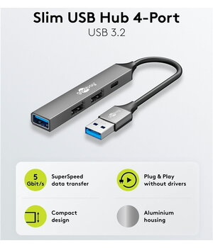 Datoru tīkla komutators - koncentrators USB 3.2 A -> 3x USB A + USB-C, 5 Gbit/s, 0,1 m

 AKOM23GB+1.jpg