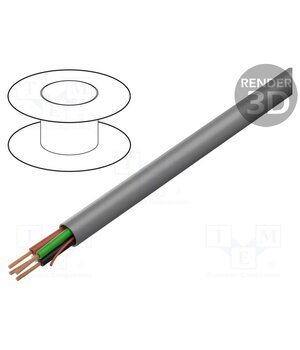 5503UE 0081000 Wire: control cable; 5x22AWG; Insulation: PVC; Colour: grey; 300V L9TEx7O2Tc-r1f1Y6c1GT9zs0RobprVAyAiBPTr-8zU