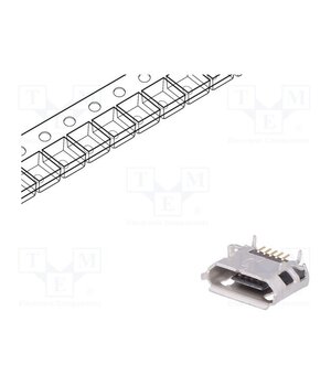 10103594-0001LF Connector: USB B micro; socket; on PCBs; SMT,THT; PIN: 5; USB 2.0 5asxJIhl14Bv_e61_MTYE2fbU1lWLfZo-ZzMvBebsUI