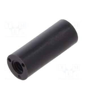 181RDX10 Spacer sleeve; cylindrical; polyamide; M2; L: 10mm; Øout: 4mm; black 8OMJ3RVd5CDD9_ul2nu5cRV2x0ieM_suQWSVKPDzwhY