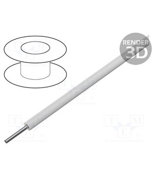 2634 WH001 Wire; ThermoThin; 34AWG; wire; Cu; PFA; white; 600V; 305m; 1000ft xFmYg-2_rxHKzmIgEWDAx7JG2W6A9BuZTvKrztoeq8k