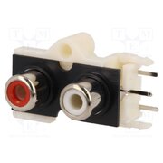 VG03176 Connector: RCA; socket; female; double deck; angled 90°; THT b74YuTgr9F67UixI6hsi44pgE0j1SMiC-tAhDM9qYj0