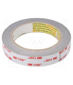 3M 4936 19MM 5.5M Tape: fixing; W: 19mm; L: 5.5m; Thk: 0.6mm; acrylic; grey N2nfXlOX5iFNfa1t_97iWuSHS0CI8olULjq16LwM7m0