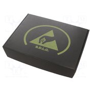 25-402-0230 Container: box; with foam lining; ESD; black; cardboards Rrn4EXBHEtysbrNFm2Rq5aFVE6DWXxJikMJeAWSggRc