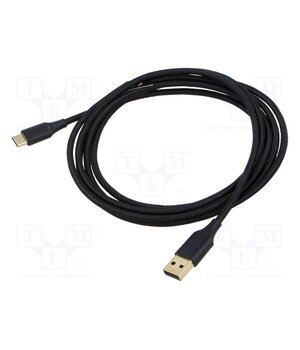 CTFBH Cable; USB 2.0; USB A plug,USB C plug; gold-plated; 2m; black Ov-9CtWp2ZnucXHfN03IspF1MGOGuNNj2p9KanCxUtg