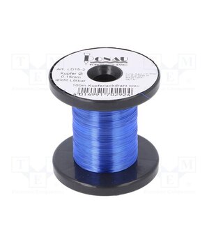 LD15-2 Silver plated copper wires; 0.15mm; blue; Cu,silver plated; 100m aKI3Intm8y1qlJcEsnmxd6kKFIPOF4kpyoCBX6JcGYM