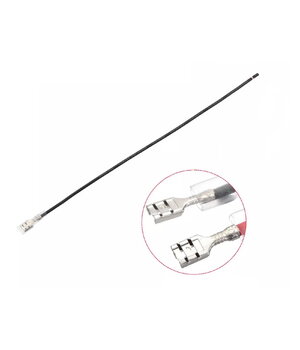 TIP 4,8 mm ar melnu 22AWG (0,35 mm²) vadu un aizsargu, vada garums 20 cm

 CAD05LJ.jpg