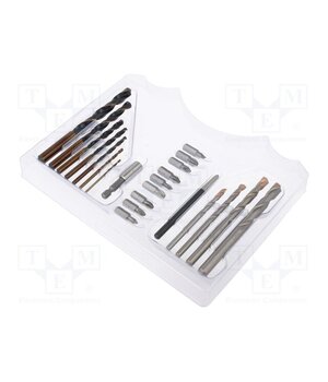 0000800222100 Drill set; steel; plastic box; metal,wall; Kit: screwdriver bits 7IMsgh2oK2kjjVScmq2Aqe5sIKE1OtjAcLzZ2tlTkyI