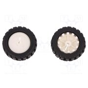FIT0085 Wheel; white,black; Shaft: D spring; push-in; Ø: 42mm; W: 19mm; 2pcs. dSY-_jbXSHSUS_5_yscb72LW_uGlvunKEHmyK6dmInU