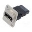 CP30233M3 Coupler; DisplayPort socket,both sides; FT; 19x24mm; metal SRd1GoYFv7vkInyHJqDcf6YUtaGSQ5G0dkaXdYCctJg
