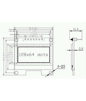 OLED displeja modulis 0,96" I2C IIC SPI komunikācija, dzeltenā un zilā krāsā, 2 krāsas

 PLSC010+3.jpg
