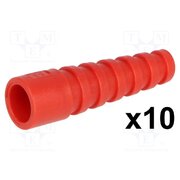 RG58SRB-R Strain relief; RG58; red; Application: BNC plug; 10pcs. MPl9JPDqAVbMhlyIOn8CTVfDFFMHLP9gtlzlm7GORoE