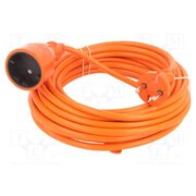 W-96963 Extension lead; 2x1.5mm2; Sockets: 1; PVC; orange; 10m; 16A NLH28qVzFJh80swjC2HhH3mOyincxwuNLsHtjlR8FnU