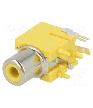 973 Connector: RCA; socket; female; angled 90°; THT; brass; on PCBs u_ZMwrkhafntsigm8Pq7wujibV_dZAgFOxDSqD2SyTo