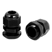 Cable screw gland PG13.5 with locknut, PA, IP67, cable 6-12mm, black