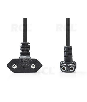 Strāvas kabelis ar leņķveida Euro spraudni <-> IEC-320-C7, 1,5–2 m, melns

 CKA415KJ_2+1.jpg