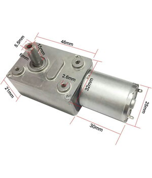 Reduktormotors 150 apgr./min. 24 VDC 0,18 A, 0,3 kg/cm, Turbo Worm JGY370

 SVUR02_b.jpg