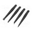 K4PICF Tweezers-set; non-magnetic; ESD; Resistance to: abrasion; 4pcs. 3ELZKHlbxVWjP60WVGtCeCdgv_6MU7h-CqYYKbCbj6k