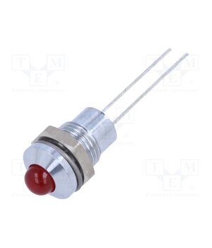 19040003 Indicator: LED; prominent; red; 2VDC; Ø8mm; IP40; 2pin; metal; 80mcd mc0etfYS1PWRQjvY302qLNHu52GdxjQxQY0WXE4KacE