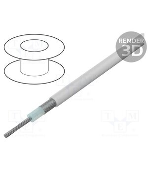 CXA-3607-50-A Wire: coaxial; stranded; Cu; PFA; white; 30.5m; Øcable: 0.9mm; 100ft qIv-ohzY2wMpyXlmFHEmlOQkFpDpnhbyZ1GJF9TTRZk