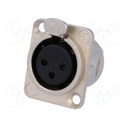NC3FD-L-1 Connector: XLR; socket; female; PIN: 3; soldering; silver; 16A pJI4IEesdjUFHsmEOOqEd-Gx10dXmYDKQ6mn8aENNdI