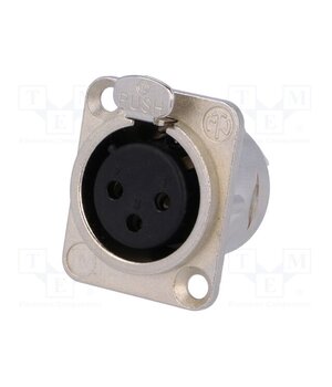 NC3FD-L-1 Connector: XLR; socket; female; PIN: 3; soldering; silver; 16A pJI4IEesdjUFHsmEOOqEd-Gx10dXmYDKQ6mn8aENNdI