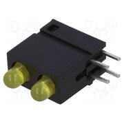 DVDD211 LED; in housing; 3mm; No.of diodes: 2; yellow; 20mA; 40°; 25mcd fHezZy8zUTyhNbGuGC_Lirv6_pXmZoXhoBAQkOfUEHg
