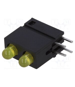 DVDD211 LED; in housing; 3mm; No.of diodes: 2; yellow; 20mA; 40°; 25mcd fHezZy8zUTyhNbGuGC_Lirv6_pXmZoXhoBAQkOfUEHg