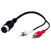 CABLE-ADAPTER 2xRCA-DIN 5pin 0.2m