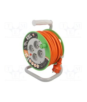 W-97043 Extension lead; 3x1mm2; reel; Sockets: 4; PVC; orange; 20m; 10A _h_s_rdBYtuMV6ZPCiq_fYJ5Q217u0JkGCtAp5xUHNQ