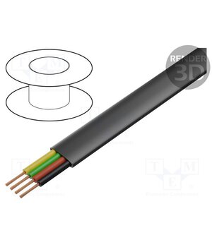 50253 Wire: telecommunication cable; flat; 4x30AWG; stranded; black nFnMcigFmTsZGdxpErSuOwn5RyI20NwQx7UakaQPRy8