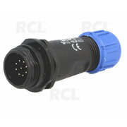 РАЗЪЕМ WEIPU SP1311/P9, 9-контактный штекер для корпуса/кабеля ø4÷6,5 мм, 3A 250 В, IP68