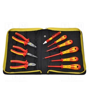 T5954 Tools set: pliers and screwdrivers; bag; 1kVAC; Red Line VDE -HuV0JVTT_45xSnuukW4WDVqxazIIBSVrYjbed2fZe8