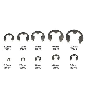 Fiksējošo gredzenu komplekts, tips E M1,5–M10, nerūsējošais tērauds 304, 200 gab.

 ITR079+1.jpg