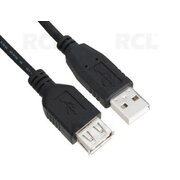 COMPUTER CABLE USB A (P)-A(S) 1.8-2m, black
