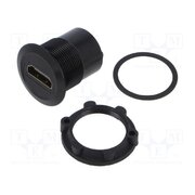 HDMI-02-BK Adapter; for panel mounting,rear side nut; Body: black; 1÷10mm aQ5nhT9W2AwBmx3s1-C6nX7fQvSciP5Hsf9kExKpzNo
