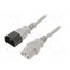 LT-602+501 H05VV-F 0.75/3C GRY 1M Cable; 3x0.75mm2; IEC C13 female,IEC C14 male; PVC; 1m; grey; 10A _mO2pW_P3fyeE06mR6QJIzgPsumGMNJoYdoEQaxXnGI