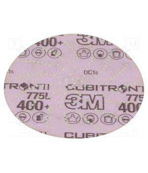 775L P400 125MM CUBITRON II Sanding plate; 125mm; Granularity: 400; with holes; Mounting: bur iy56VuV22309y9vkffn2JDNXMQvyflNRoaneWP-7qps