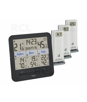 Bezvadu termo-higrometrs ar 3 raidītājiem KLIMA@HOME 2 30.3075

 ATEA69.jpg