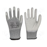 51-680-0600B Protective gloves; ESD; S; L: 230mm; W: 70mm; grey; <1GΩ X8TSXvWdsRDdRzVr7qq2Oz6HIT3rSWlDI47OCP0UweM