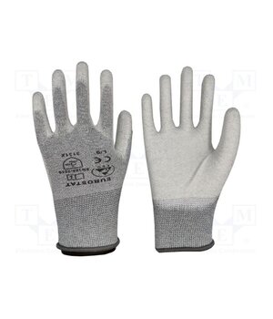 51-680-0600B Protective gloves; ESD; S; L: 230mm; W: 70mm; grey; <1GΩ X8TSXvWdsRDdRzVr7qq2Oz6HIT3rSWlDI47OCP0UweM