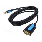 VAS-C02-B300 USB to RS232 converter; D-Sub 9pin plug,USB A plug; PVC; 3m 39tyGodTl0NtvJt4lUN-SDBLHWJQLI16792mIlgslhU