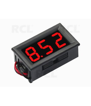 VOLTMETRS - MODUĻIS 0,36" LED sarkans, DC 0-100V, 4 cipari, ar korpusu, 3 vadi

 ATMV27R.jpg