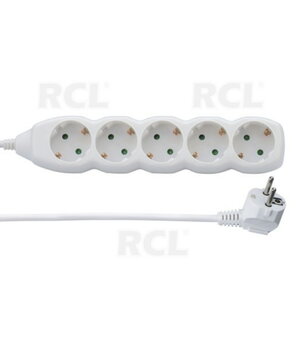 SADALĪTĀJS 5xSievietes 5m, ar elektriskās zemes savienojumu, 230V, 3x1,5mm²

 CLA015x.jpg