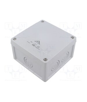 40640001 Enclosure: junction box; X: 127mm; Y: 127mm; Z: 75mm; polycarbonate LHsAuxCy5mMDMeSzEysr62V4sAMAb7Yfgk7PoHtzbX0